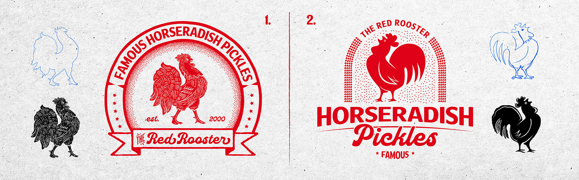 Evolve Creative branding strategy process for Red Rooster Bar Grill