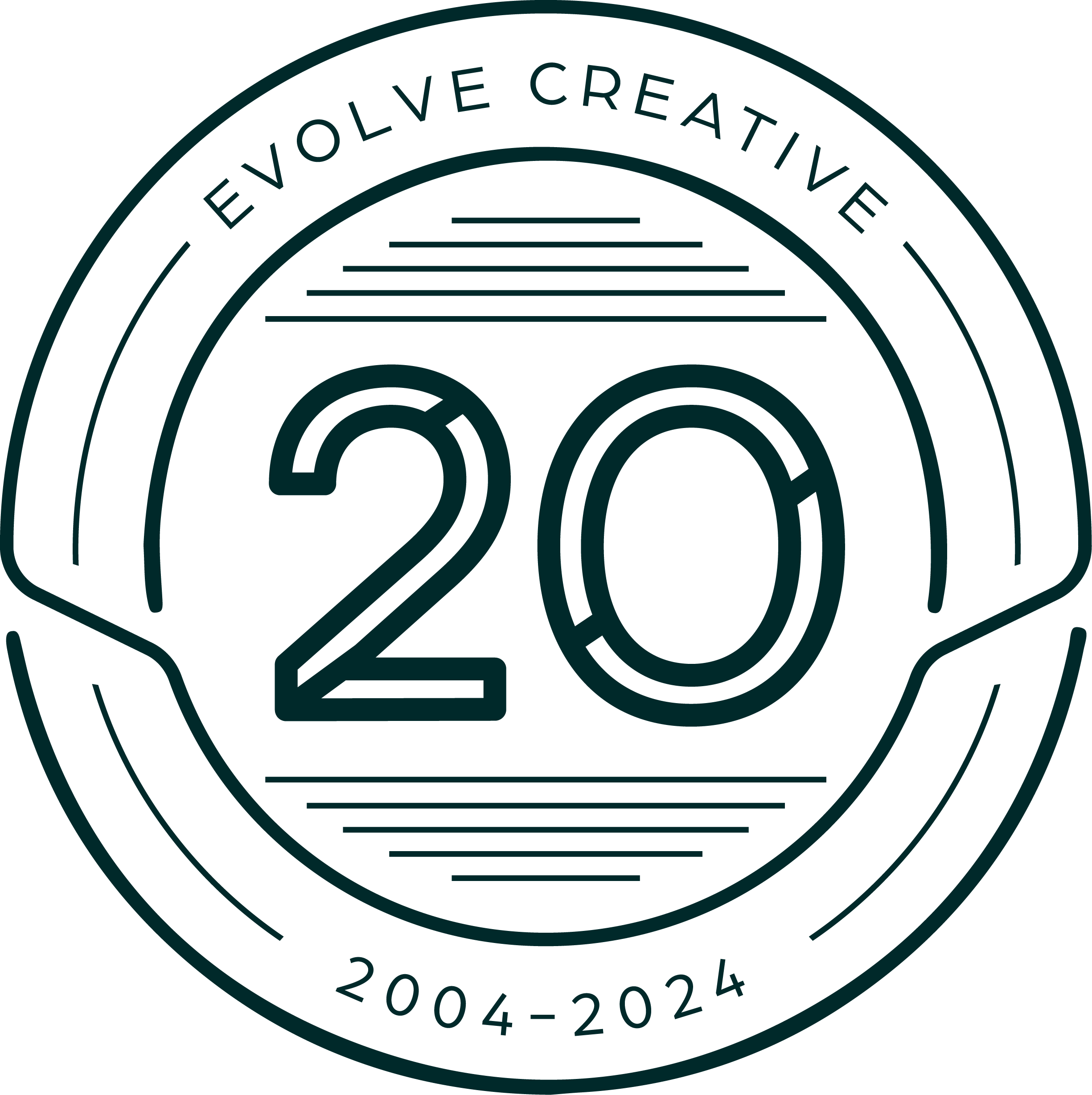 Evolve Creative 20th Anniversary Badge