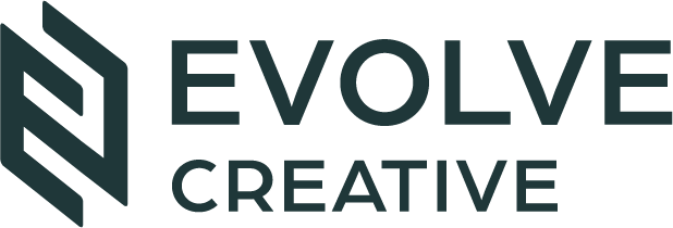Evolve Creative company logo with geometric icon