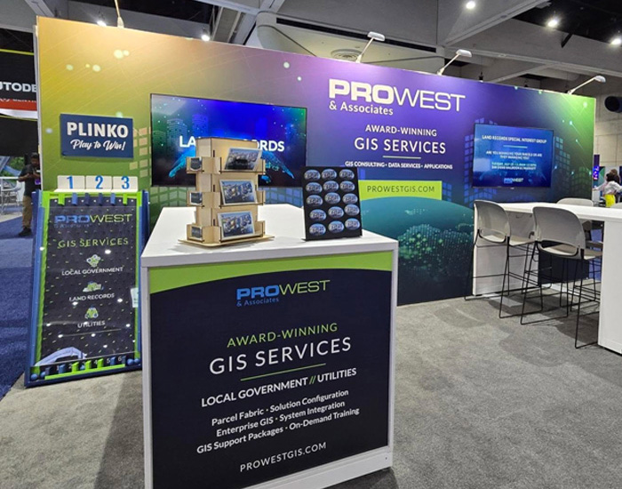 PROWEST GIS services trade show booth display